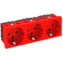 OBO Bettermann Steckdose 0 Grad 3-fach Rot 1 St.