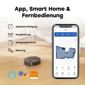 Zaco V4 Max Staubsauger Roboter, Grau