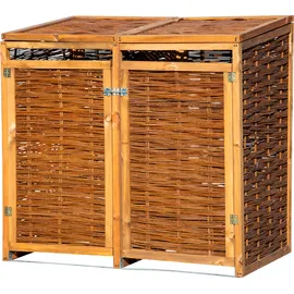 Dobar Mülltonnenbox 2x240l 137 x 83 x 132 cm braun