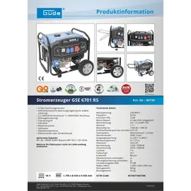 Güde GSE 6701 RS