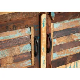 MASSIVMOEBEL24.DE FABLE TV-Lowboard 220x50x55 cm Mehrfarbig Holz