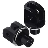 PUIG Fussrastenadapter Set Fahrer 8887N für Kawasaki Ninja 400, Zx-10R, Zx-10RR, Zx-10R SE Schwarz
