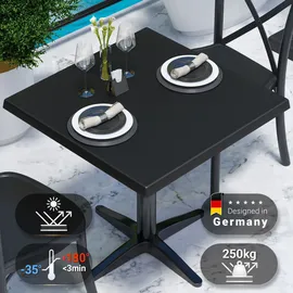 GGM Möbel Jamaika Schwarz | B:T 60 x 60 cm | Topalit Tischplatte