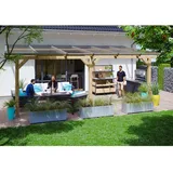 SKANHOLZ Terrassenüberdachung Andria 648 x 300 cm beige