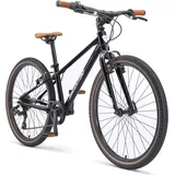 BIKESTAR Leichtgewicht 9kg Kinder Jugend Fahrrad Aluminium ab 8-9 Jahre | 24 Zoll 8 Gang Shimano Schaltung Ultra Leicht | Schwarz - Schwarz