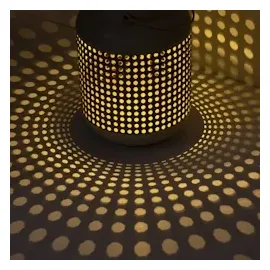 MARELIDA LED Solar Laterne Terassenleuchte Boho Bambus Optik Sensor H: