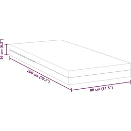 vidaXL Kaltschaum 80 x 200 cm H3