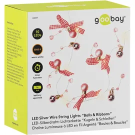 goobay LED-Silberdraht-Lichterkette 1,20 m Warmweiß