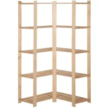 vidaXL Eck-Lagerregal mit 5 Böden 82,5x82,5x170 cm Massivholz Kiefer