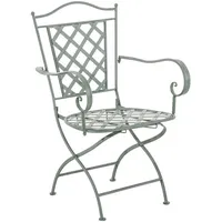 TPFGarden Gartenstuhl, Grün, Metall, 56x51x93 cm, Gartenmöbel, Gartenstühle, Gartenstühle