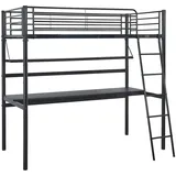 Habitat et Jardin Hochbett Alona 90 x 190 cm Metall schwarz schwarz