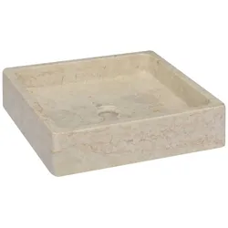 Waschbecken Creme 40x40x10 cm Marmor