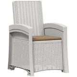 vidaXL Liegesessel Garten 0 x 0 x 0 cm Weiß/Taupe