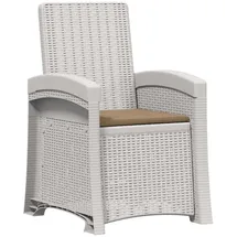 vidaXL Liegesessel Garten 0 x 0 x 0 cm Weiß/Taupe