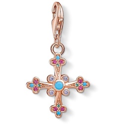 THOMAS SABO Charm-Einhänger 1493-321-7 Charm-Anhänger Viktorianisches Kreuz Silber Roségold