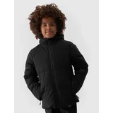 Skijacke 4F, Kinder, Gr. 164, schwarz, Steppware, Obermaterial: 100% Polyester. Futter: 100% Polyester. Wattierung: 100% Polyester, unifarben, sportlich, hoch geschlossener Ausschnitt, Langarm weit,eingesetzt eingefasste Kante, Jacken