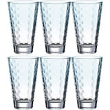 LEONARDO HOME 025901 Trinkglas OPTIC 6er-Set 300 ml mint, Glas, Türkis