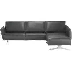 KOINOR Ecksofa Leder  Vineto ¦ grau ¦ Maße (cm): B: 272 H: 83 T: 207