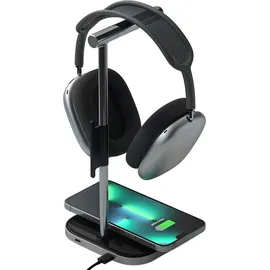 Satechi 2in1 Kopfhörer Stand mit Wireless Charger Space Grau