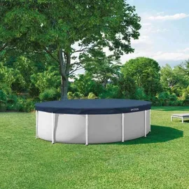 Intex Deluxe Abdeckplane rund Blau 366x20 cm