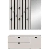 INOSIGN Garderoben-Set »Mataro, Breite 120 cm, bestehend aus: Sitzbank und Garderobenpaneel«, Flurmöbel, Dielenmöbel, Kombination, Diele, Garderobe, Garderobenmöbel