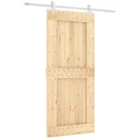 vidaXL Schiebetür rechts 90 x 210 cm Weiß/Braun