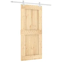 vidaXL Schiebetür rechts 90 x 210 cm Weiß/Braun
