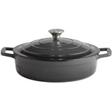 APS Bräter mit Deckel "5 STARS", Pfanne Ø 28 cm, 3 Liter, anthrazit