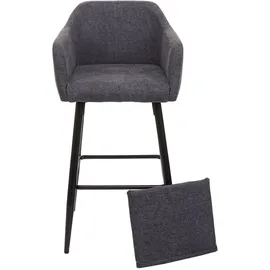 MCW Barhocker H93 2er-Set 2er Set Stoff/Textil Dunkelgrau