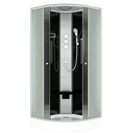 AcquaVapore Duschkabine Fertigdusche Dusche Komplettkabine D10-13m1-ec 90x90 cm, Mit 2k Scheiben Versiegelung