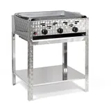 Gasbräter stationär Gasgrill 3-flammig 11kW Edelstahl-Brenner Grill BBQ Neu P3ST