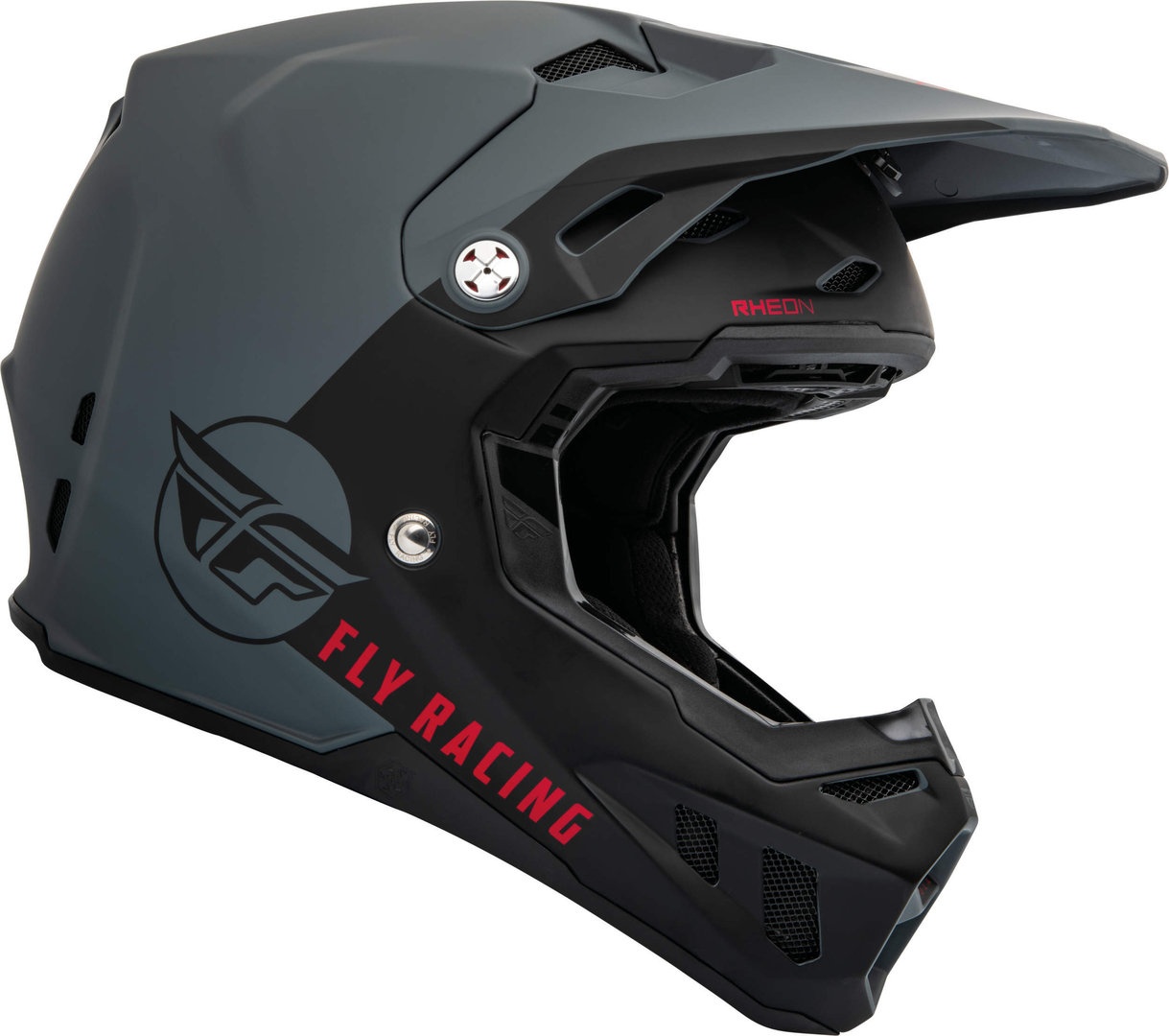 Fly Racing Formula CC Centrum Motocross Helm, schwarz-grau, Größe L für Männer