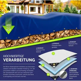 tillvex Abdeckplane 4 x 5 m Blau