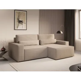 moeblo Möblo Ecksofa Cappuccino, Holzwerkstoff, 3-Sitzer, L-Form,L-Form, 248x162 cm, Wohnzimmer, Sofas & Couches, Wohnlandschaften, Ecksofas