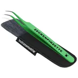 InstrumenteNrw Premium Zeckenpinzette Zeckenzange Edelstahl Zecken Pinzette Hunde Katzen rostfreier Qualitätsstahl (Grün + Etui)