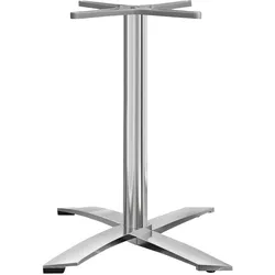 Bistro Stehtischgestell | 4 Fuß + Zusatzgewicht | Ø 60 cm | Säule: 6 x 106 cm | Alu | Stehtischgestell Outdoor, Tischgestell Aluminium, Gastro Stehtischgestell