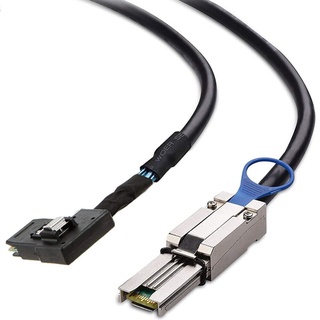 Allowish Mini SAS SFF-8087 Right to SAS SFF-8088 Server high-Speed Connection Cable (2m,Black)