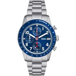 Fossil FS6047 Herrenuhr Sport Tourer Chronograph Stahl/Blau
