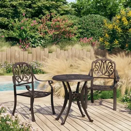 vidaXL Aluminiumguss Set 3-tlg. bronze