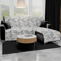 PETTI Artigiani Italiani - Ecksofa, Sofabezug mit Halbinsel, Sofabezug für 2-Sitzer mit Insel rechts, Sofabezug mit Chaiselongue, Jungle, 100% Made in Italy