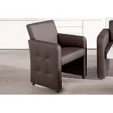 exxpo - sofa fashion Esszimmersessel Barista Kunstleder braun