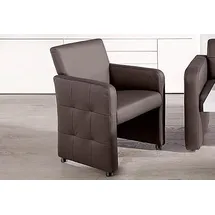 exxpo - sofa fashion Esszimmersessel Barista Kunstleder braun