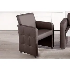 exxpo - sofa fashion Esszimmersessel Barista Kunstleder braun