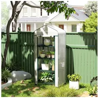 Outsunny Foliengewächshaus Stahl Weiß Kunststoff 0 mm 0,35 m2