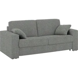 Home Affaire Schlafsofa Roma Matratzenhöhe 14 cm, Dauerschlaffunktion, mit Unterfederung, Lattenrost, Matratze grau 200 cm x 85 cm x 100 cm