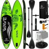 KESSER KESSER® Aufblasbares SUP Board Set Stand Up Paddle Board Premium Surfboard Wassersport 6 Zoll Dick Komplettes Zubehör 130kg