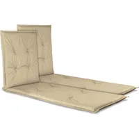 ASPERO Liegenauflage 2 Polsterauflagen Sonnenliegenauflage, (Set), Wasserdicht beige