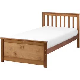 Beliani Bett mit Lattenrost Kiefernholz Olendon 90 x 200 cm