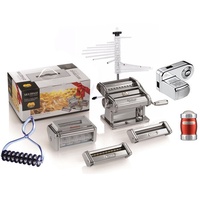 Marcato Multipast Komplette Set Teig Querschneider + 9 Zubehör,Motor pasta Maker