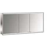 EMCO prime 2 Facelift LED-Lichtspiegelschrank 140 cm mit 3 Türen, Unterputzmodell (949706363) 1400x730mm, 3-türig, aluminium/weiss